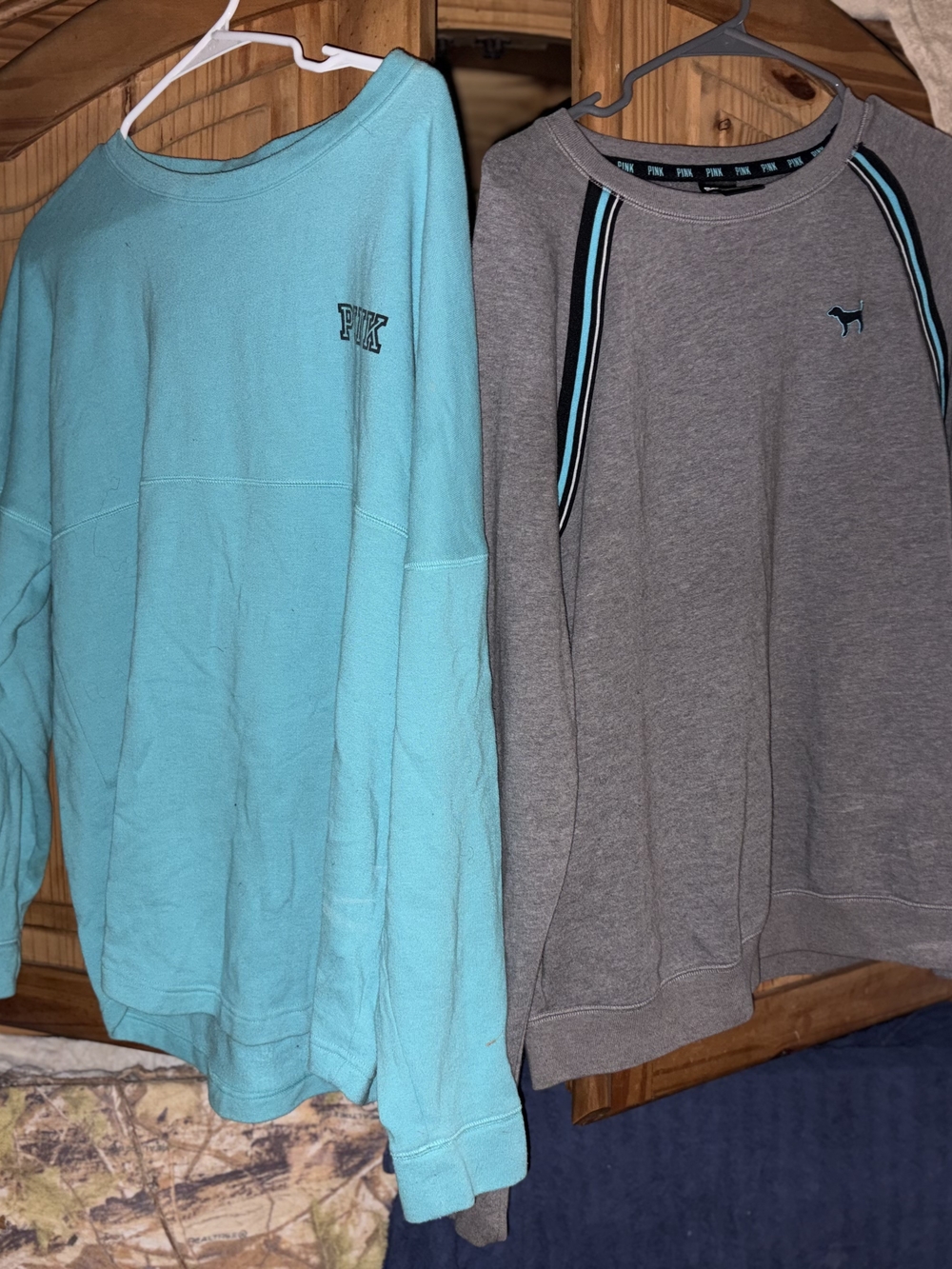 Victoria's Secret Teal And Gray Bundle.